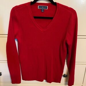 Red V-Neck Sweater
